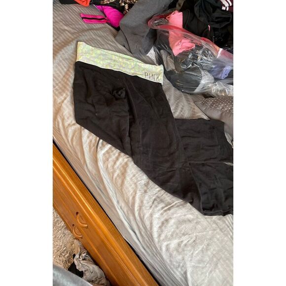 vs pink leggings yoga  neon leopard leggings - Picture 1 of 4